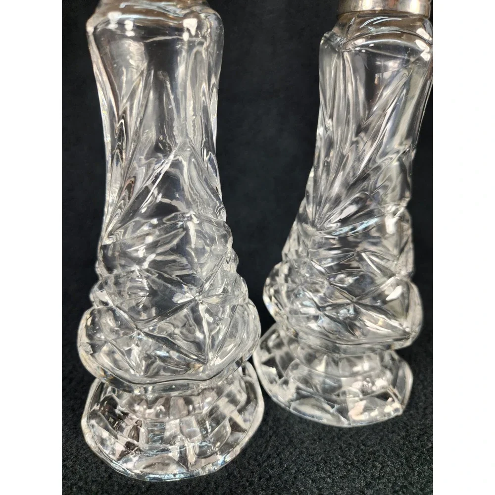Vintage Crystal Legends by Godinger Silver Art Crystal Salt & Pepper Shaker set